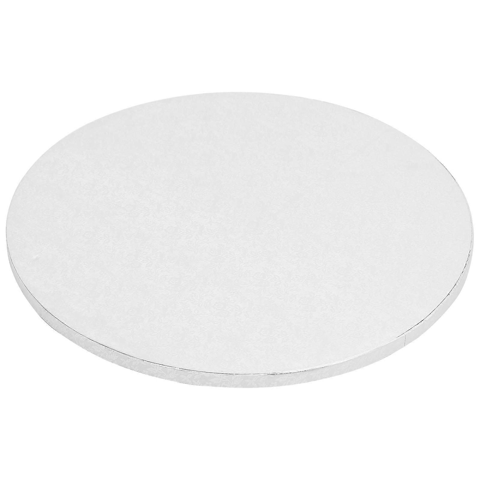 Silver Cake Drum for Cake Transfer 2Pcs Round Baking Boards