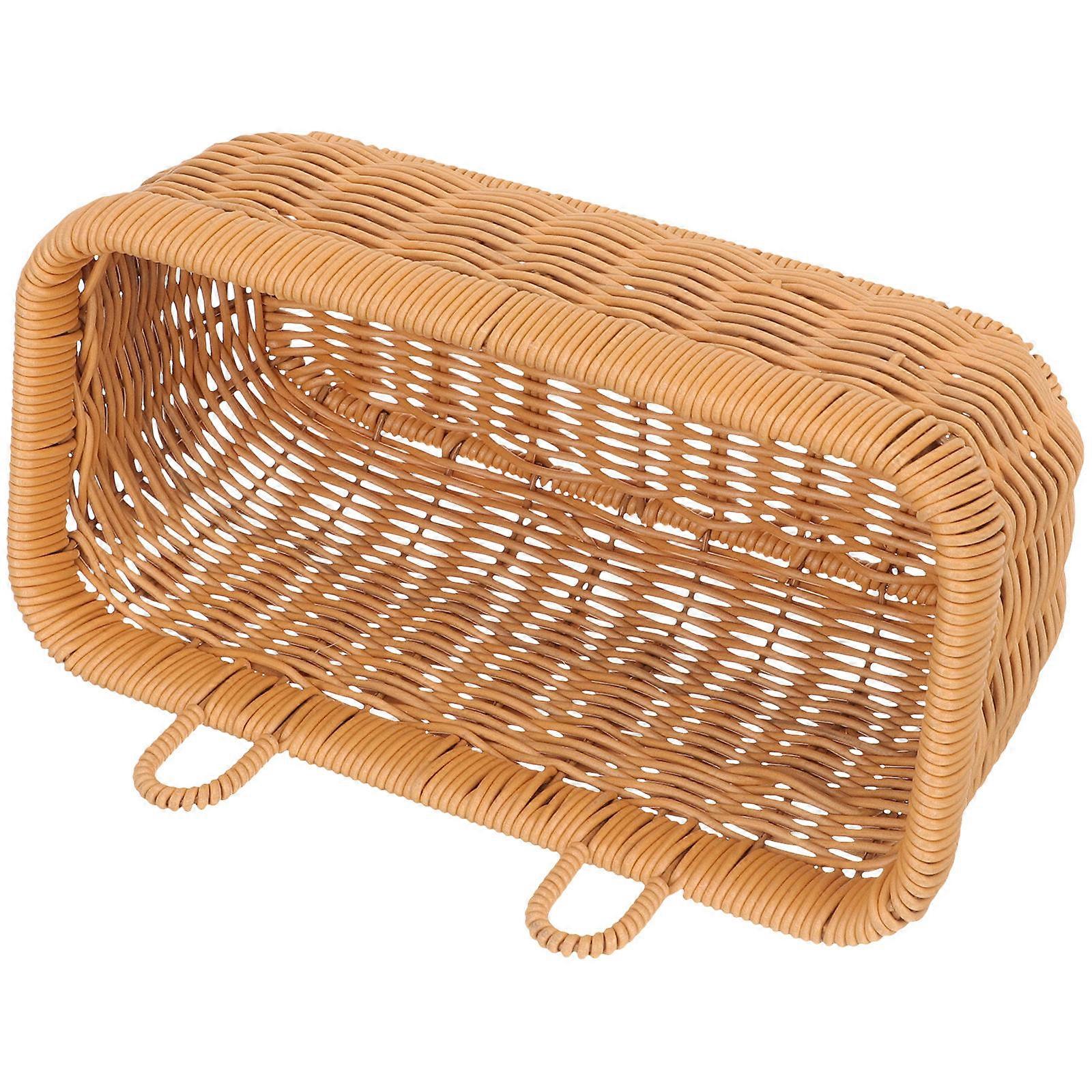 Brown Wall Hanging Basket for Kitchen Organizer 3Pcs