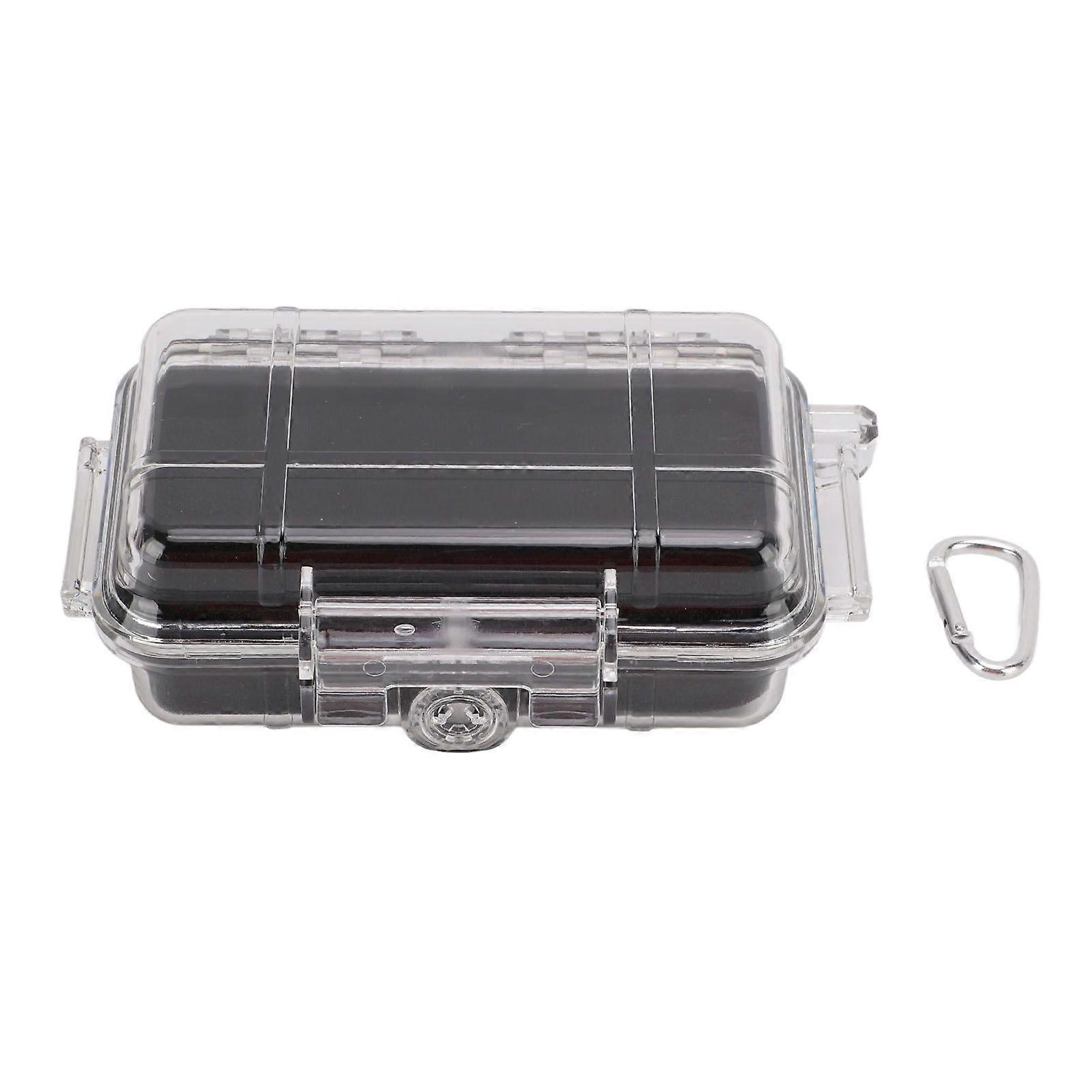 Plastic Shockproof Box with Shock Absorption Liner Outdoor Waterproof Airtight Case TransparentSmall Size