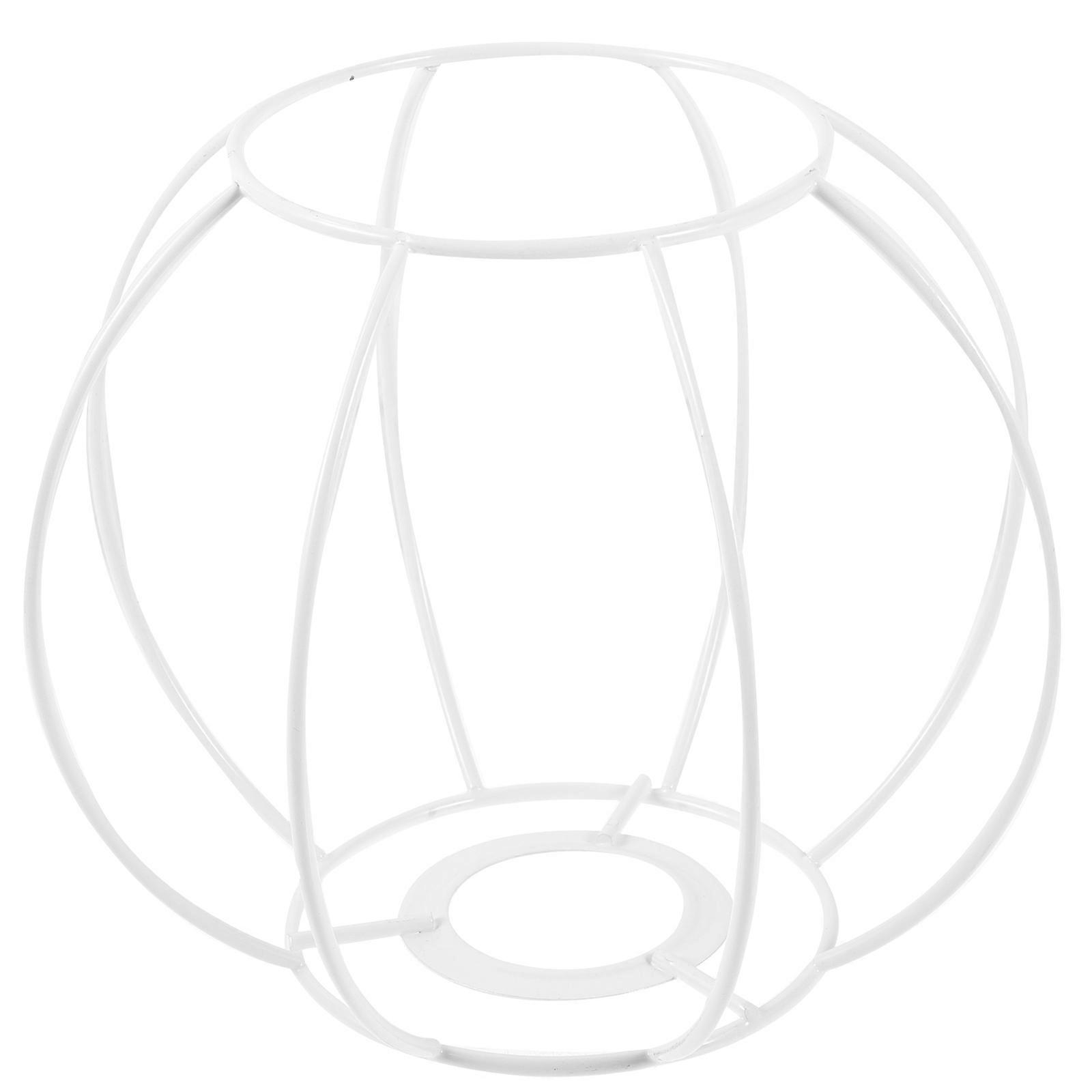 Metal Lampshade Frame White Iron for Table Lamp DIY 5Pcs Set