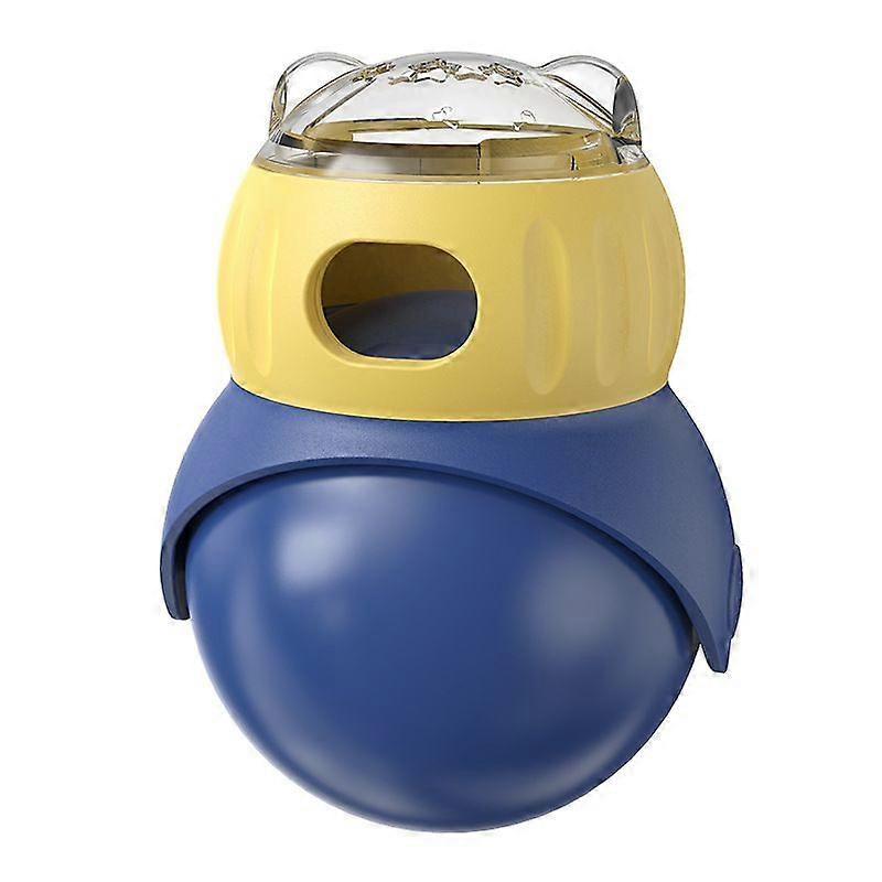 Interactive Cat Toys Treat Puzzle - for Indoor Cats Weight Loss Wobble Tumbler Feeder Food Dispenser, Fun Sliding Rolling, Enrichment Portion Control