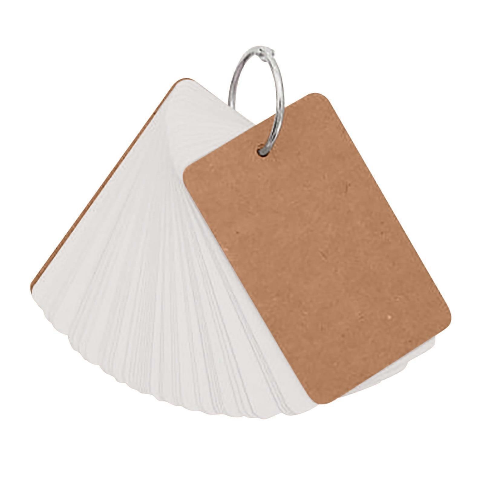 WRXMIJNHGSA 50 Sheets Of 9.4cmX5cm Blank Page Kraft Paper Notebook Study Card Portable Notepad DIY Notebook