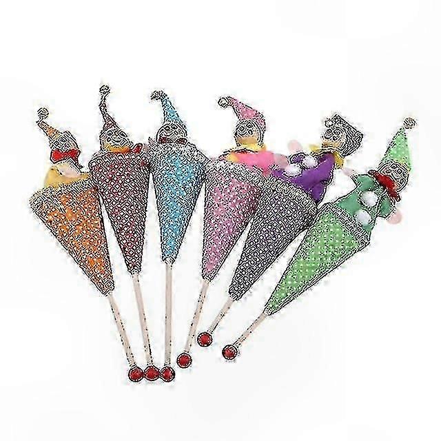 6-Pack Telescopic Plush Toys with Retractable Design for Hide & Seek Fun Clown-Themed Play Sticks for Kids Entertainment