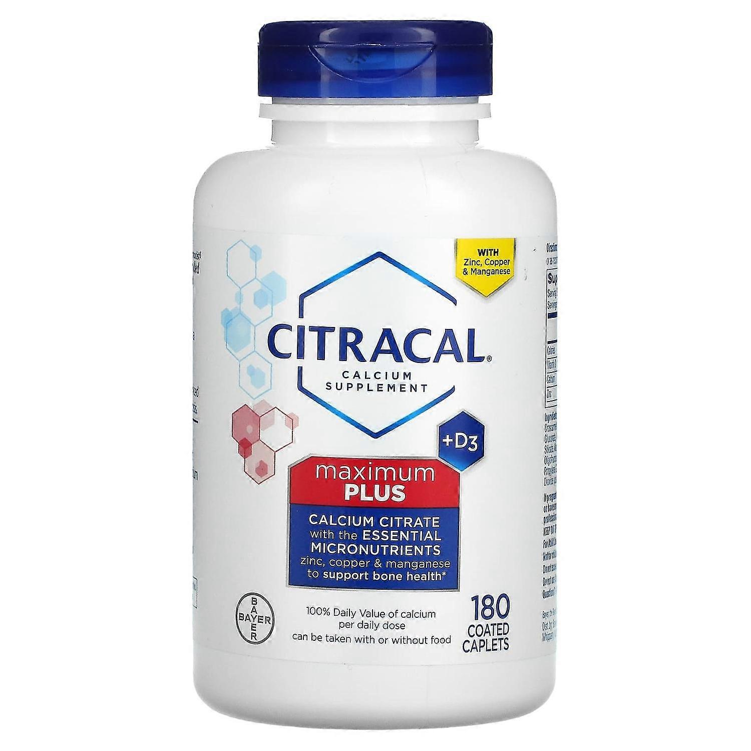 Citracal, Maximum Plus +D3, 180 Coated Caplets