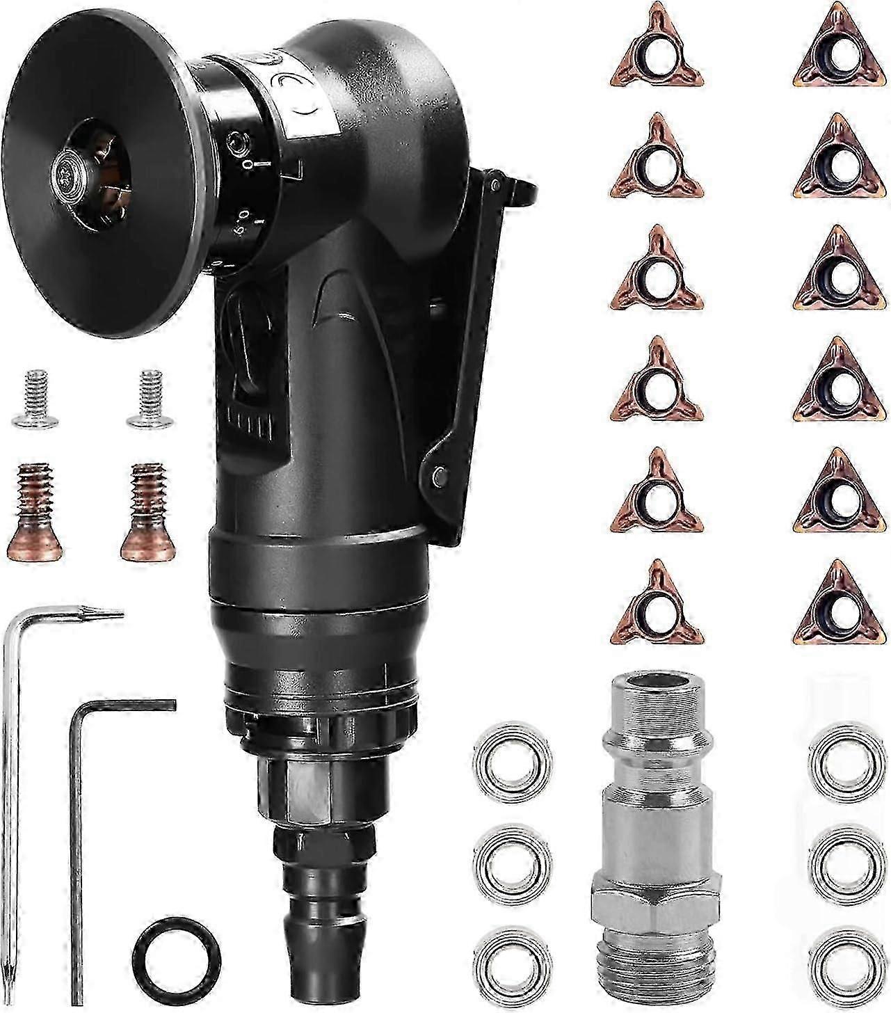 Handheld Mini Air-Powered Chamfering Machine, Pneumatic Tool for Deburring with 30000 RPM and 45 Arc Corner Trimming, Suitable for Specific