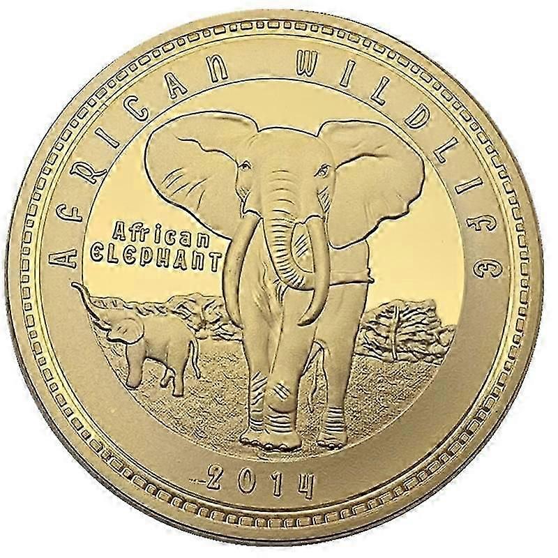 2014 Zambia Animal Gold Coin Commemorative Coin Collection Wild Custom Gold Coin Overseas Commemorative Medal