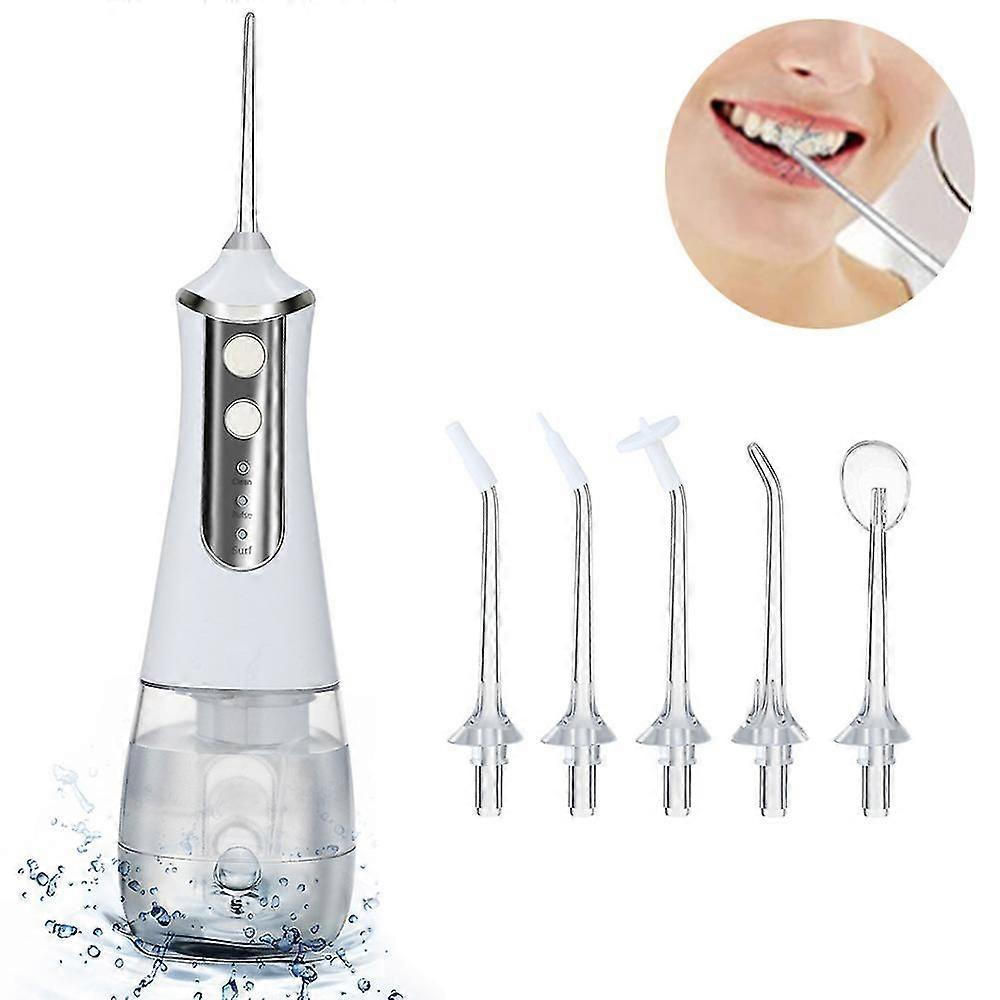 1 Pcsウォーターフロッサー3モード、350mlコードレス歯科口腔灌漑業者、3モード、Ipx6防水トラベルバッグ付き、充電式防水歯クリーナーFo