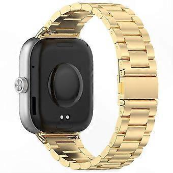 Correa de repuesto de acero inoxidable para Redmi Watch 4, Smart Band 9 Pro y 8 Pro, diseño de 3 cuentas
