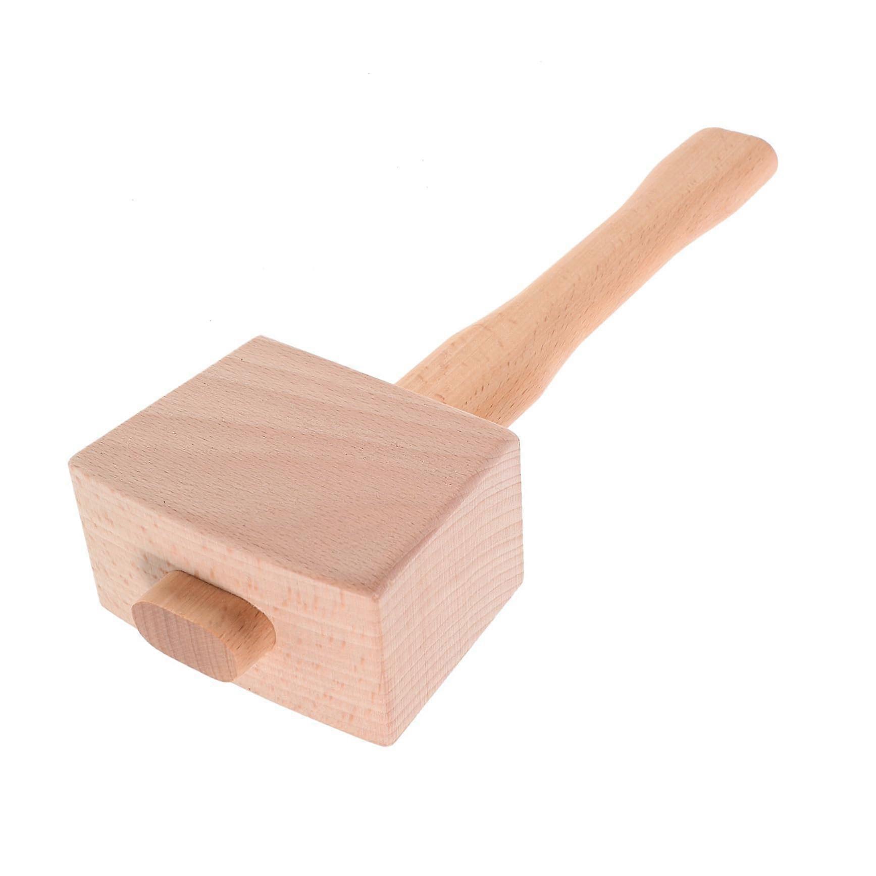 Solid Beech Wood Mallet Ergonomic Handle Woodworking Mallet For DIY Projects Home Renovations And Repairs