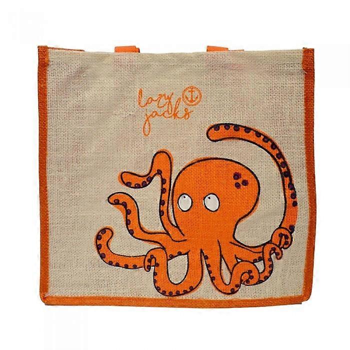 Lazy Jacks Octopus Jute Tote Bag