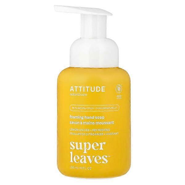 ATTITUDE, Super LeavesÃÂ¢ÃÂÃÂ¢, Foaming Hand Soap, Lemon Leaves, 10 fl oz (295 ml)