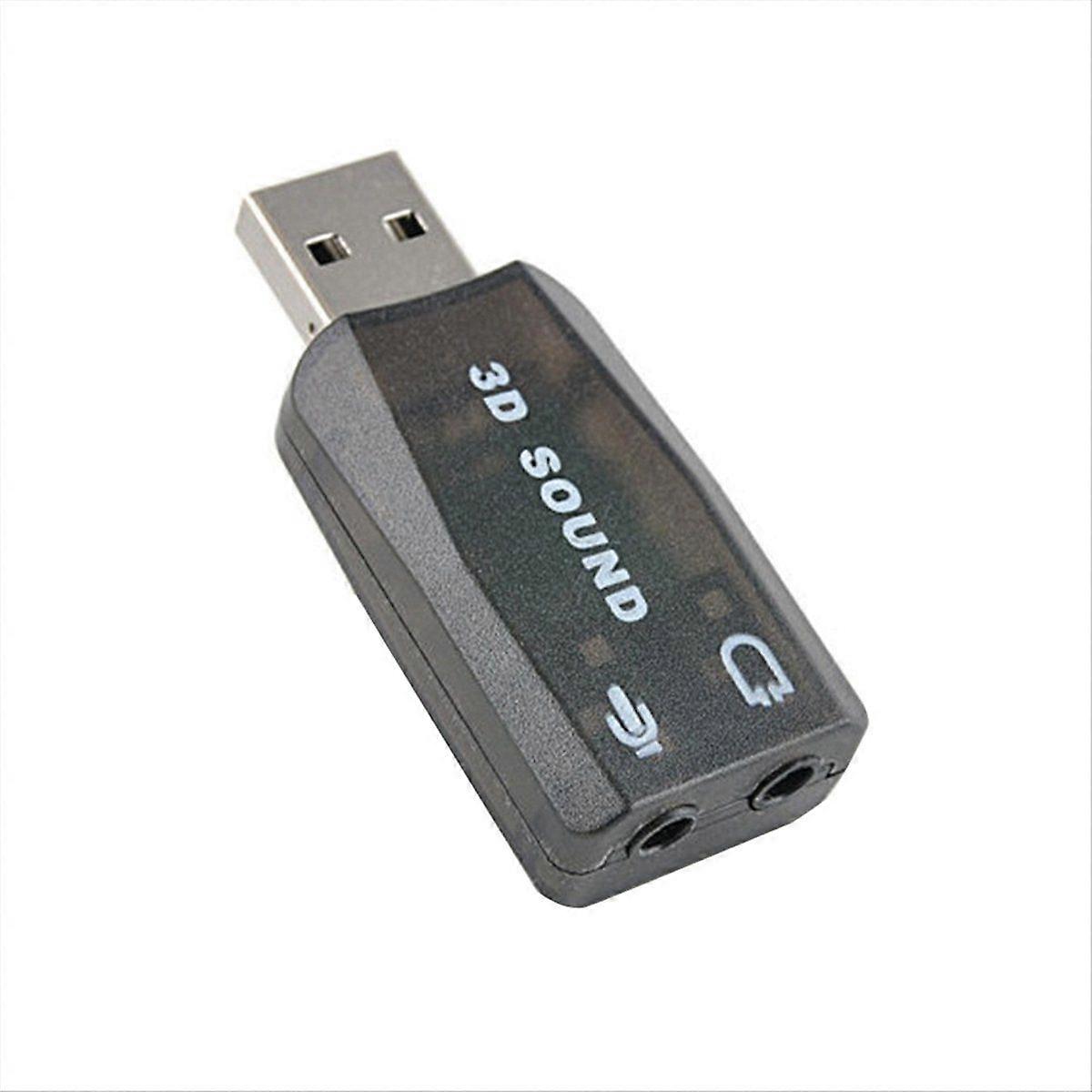 USB External Sound Card USB To 3.5Mm Stereo Audio Adapter Brown