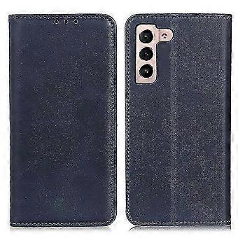 25-26 All-Inclusive Auto-absorbed Split Leather Phone Cover with Wallet and Stand for Samsung Galaxy S22 5G
