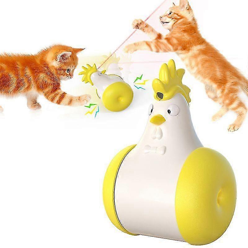 Funny Cat Toy Tumbler Swing Toys for Cats Kitten Interactive Balance Car Cat Chasing Toy