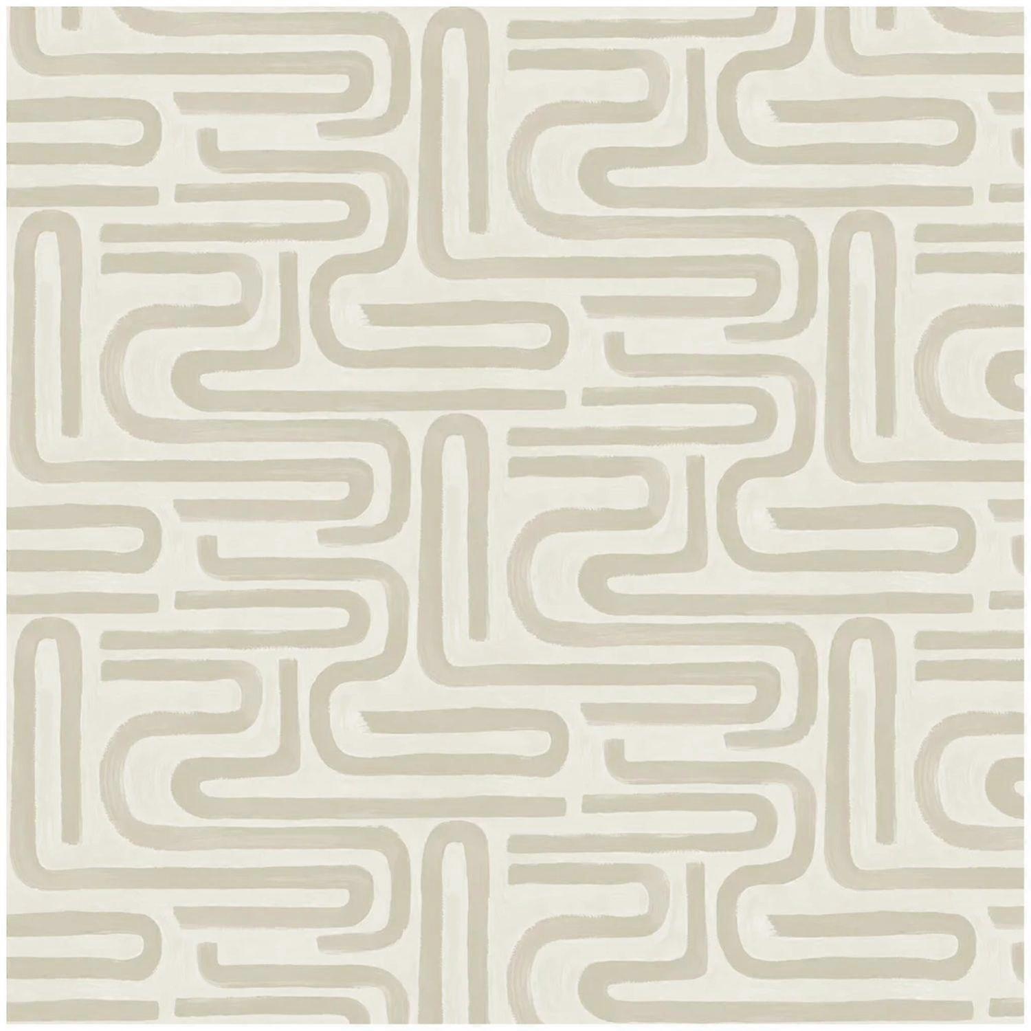 Holden Decor Brushed Geo Neutral Wallpaper