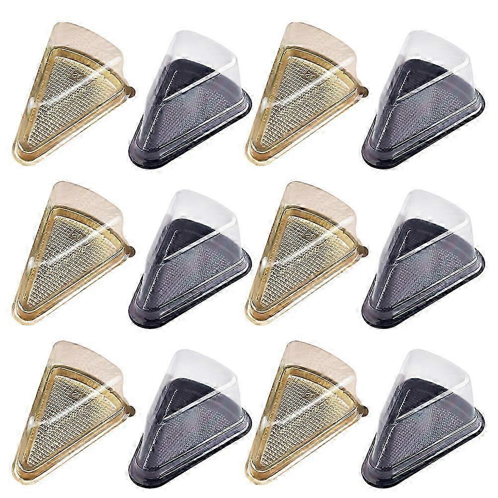 40Pcs Cake Slice Boxes Useful Cake Slice Containers Plastic Cakes Boxes