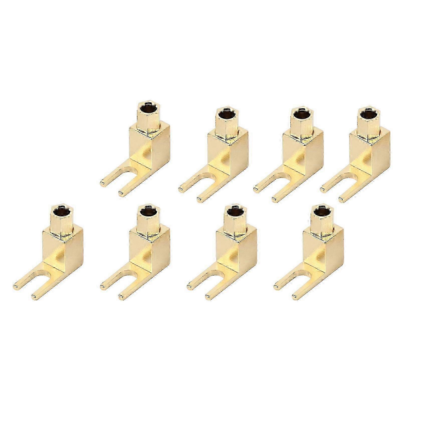 8 pcs total Hi-end Banana to Spade Adapter Plug/Speaker Cable Connector [Wy-yp01-8/Spade De L/8]