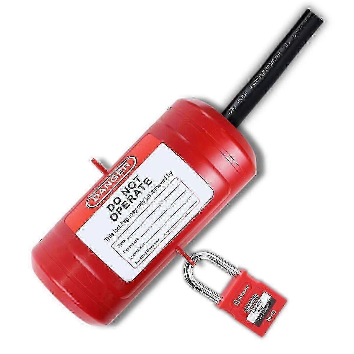 Electrical Plug Lock for Lockout Tagout - 220 Volt Power Cord Lockout Device,Extension Cord Lock,Industrial Grade Large