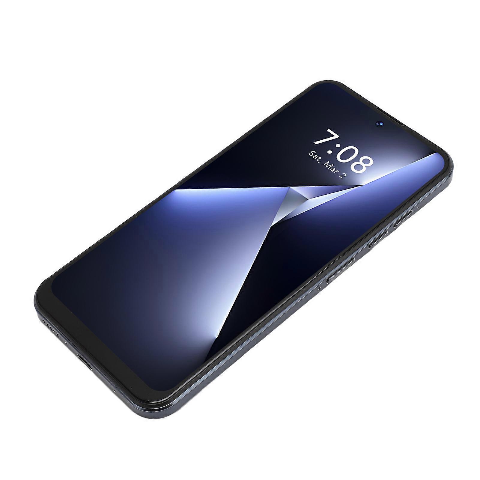 Smartphone 6800mAh 8GB 128GB 6.7in Screen 32MP 16MP Triple Card Slot Face Unlocked Phone with OTG for Android 10 Blue 