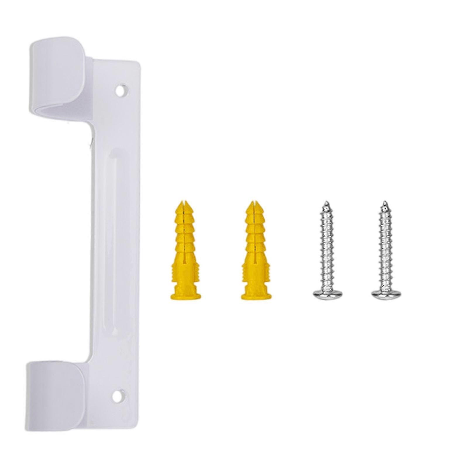 Multi Purpose Steel Ironing Board Hook Foldable Design Space Saving Solution With Included Mounting Hardware For Home  White