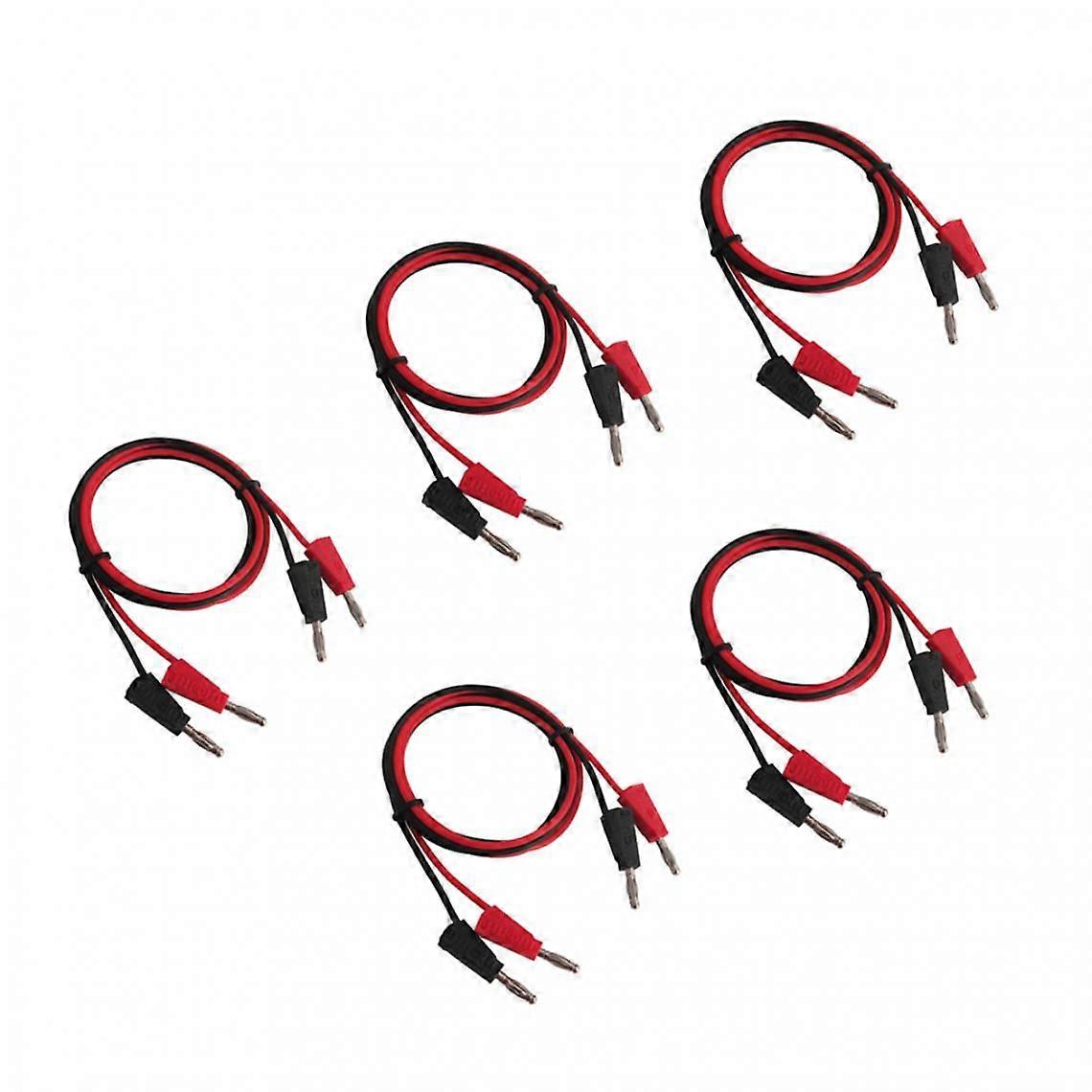 10 Pcs 1M 4mm Banana to Banana Plug Soft Silicone Test Cable