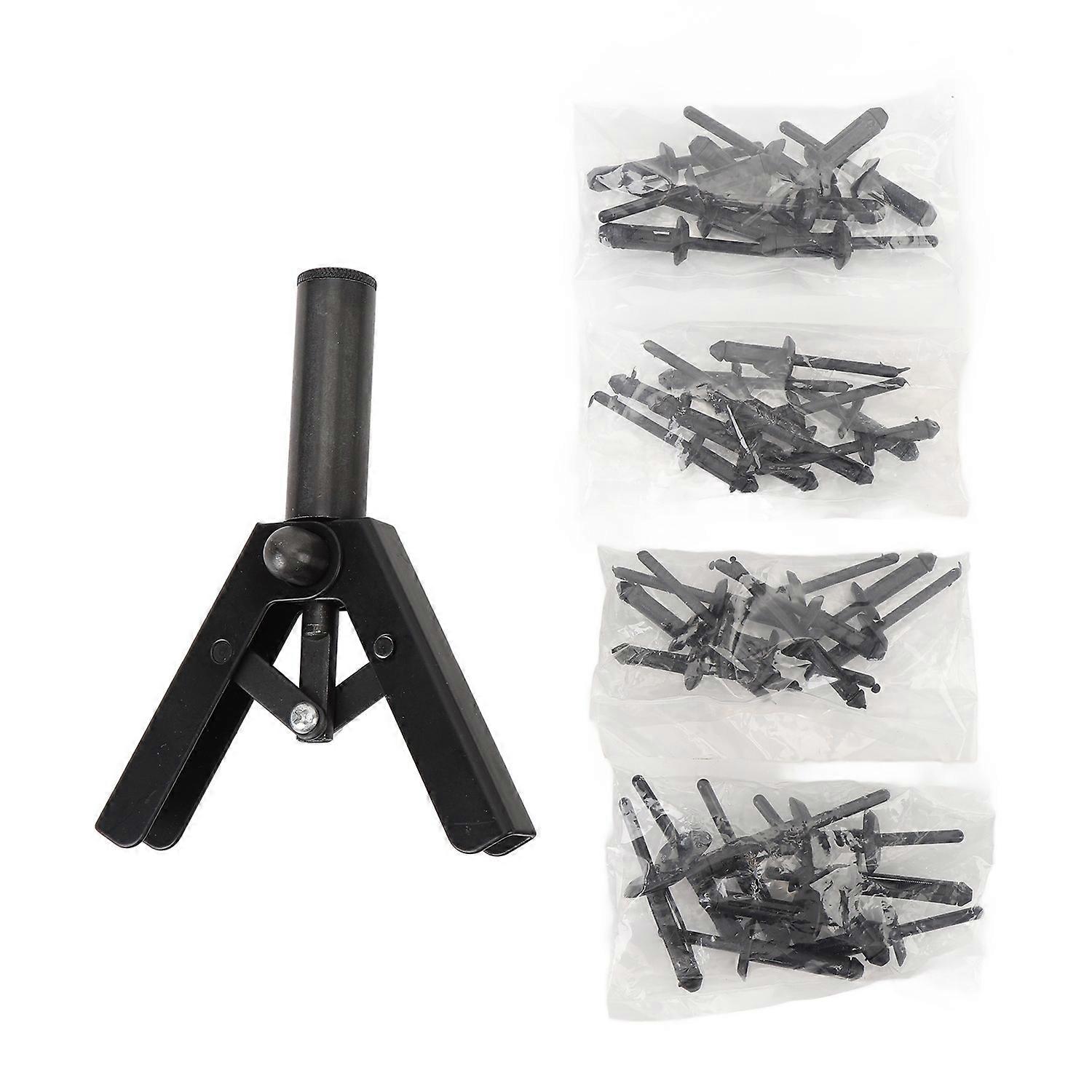 Rivet Tool Set Single Handed Professional Hand Riveter Tool Manual Riveting Tool with 40 Plastic Riv
