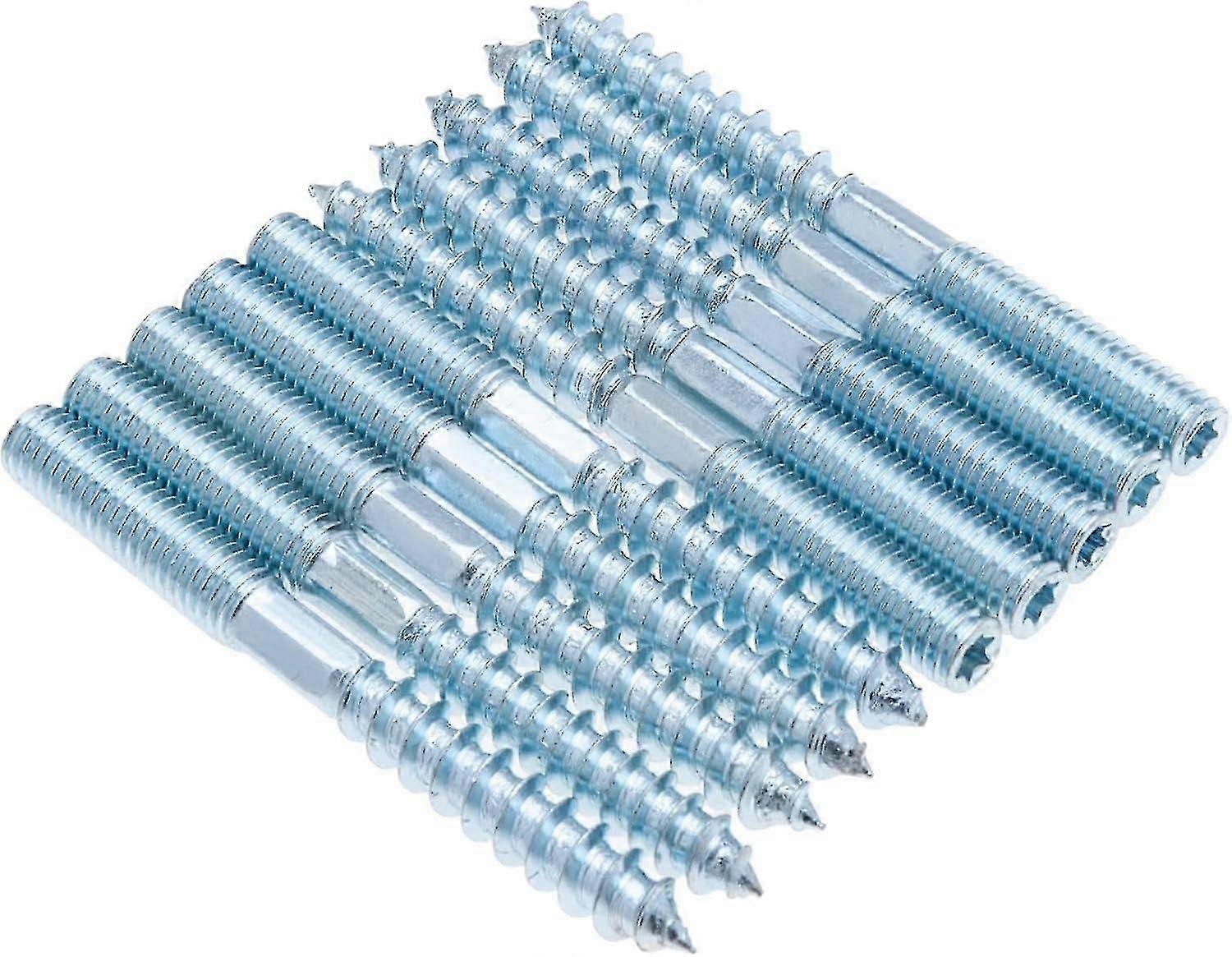 M8x100mm Torx Hanging Bolts, Double End Dowel Screw, Zinc Plated Headless Fastener With Hex Part And T25 Torx, Metric Bolt And Woo SZRH
