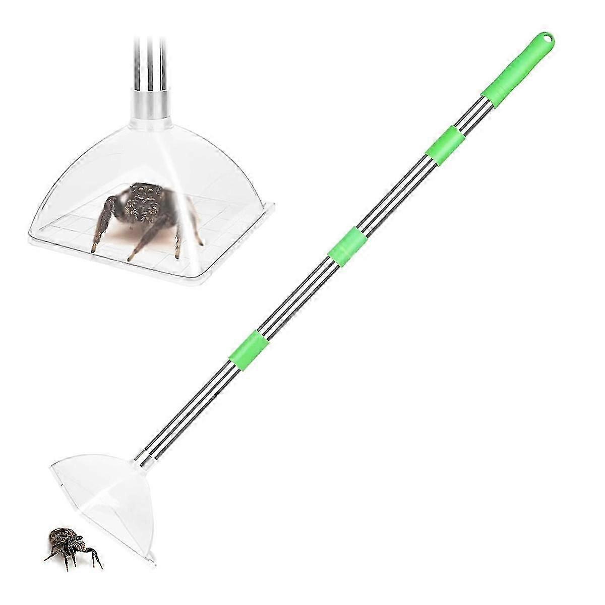 Capturador de insetos sem contato, ferramenta para aranhas com cabo de 81 cm (32 polegadas) de comprimento.