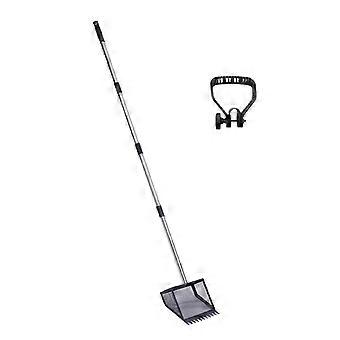 Double Function Farm Cleaning Tool With Sifter Plate And Pendence Teeth Rustproof Metal Construction For Animal Waste Management Multicolor