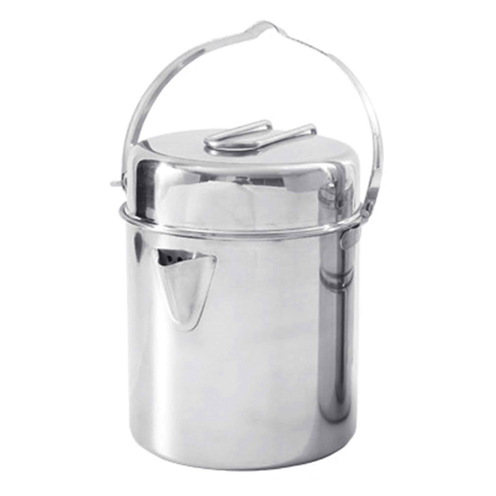 Expert Rustless Camping Coffeepot 1L Dense Transportable Cookware for Adventurers Multicolor