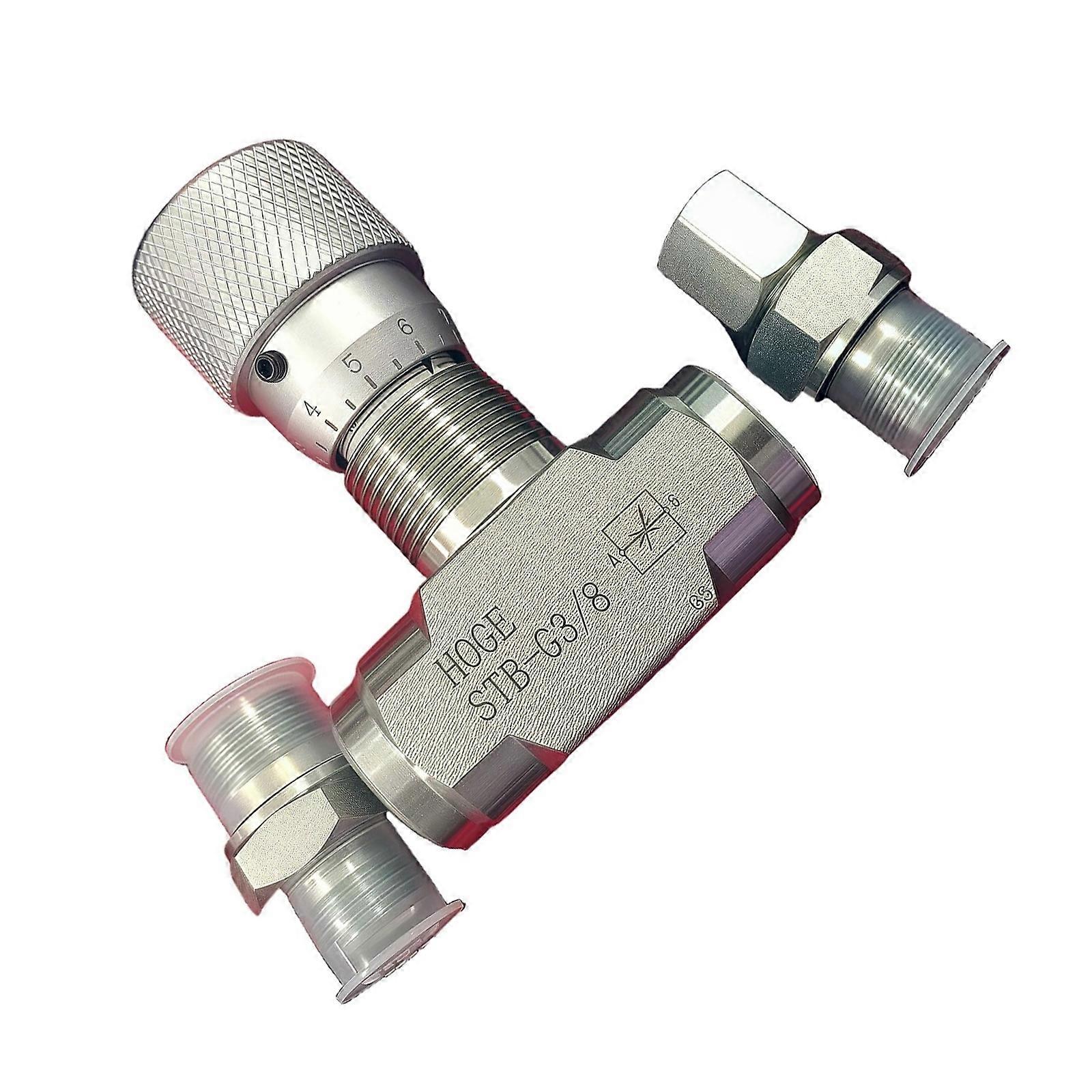 Adjustable 3/8Inch Hydraulic Bidirectional Flows Control Valves High Pressure Precisions Speed Regulating Valves Enduring Multicolor