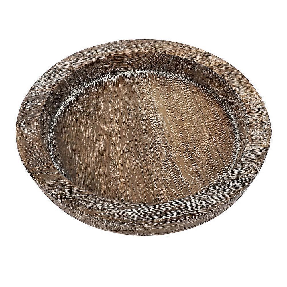 Wooden Tray Round for Coffee Table Decor with Design 1 Piece