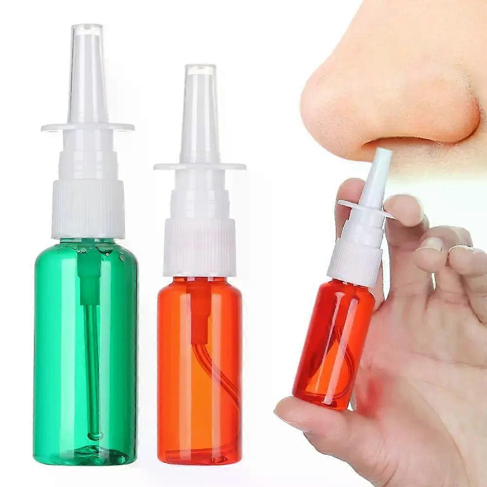 5/10/20/30/50ml Home Mist Plastic Pump Refillable Container Spray Bottle Nose Dropper Bottles Empty Nasal Sprayer