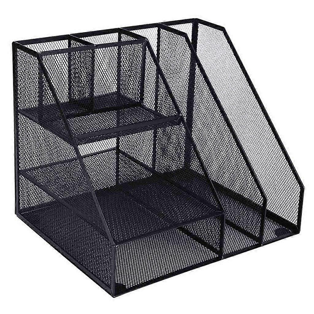 File Cabinet Organizer with Plastic Document Shelf, Bookshelf Storage Box, 36x26.5x27cm