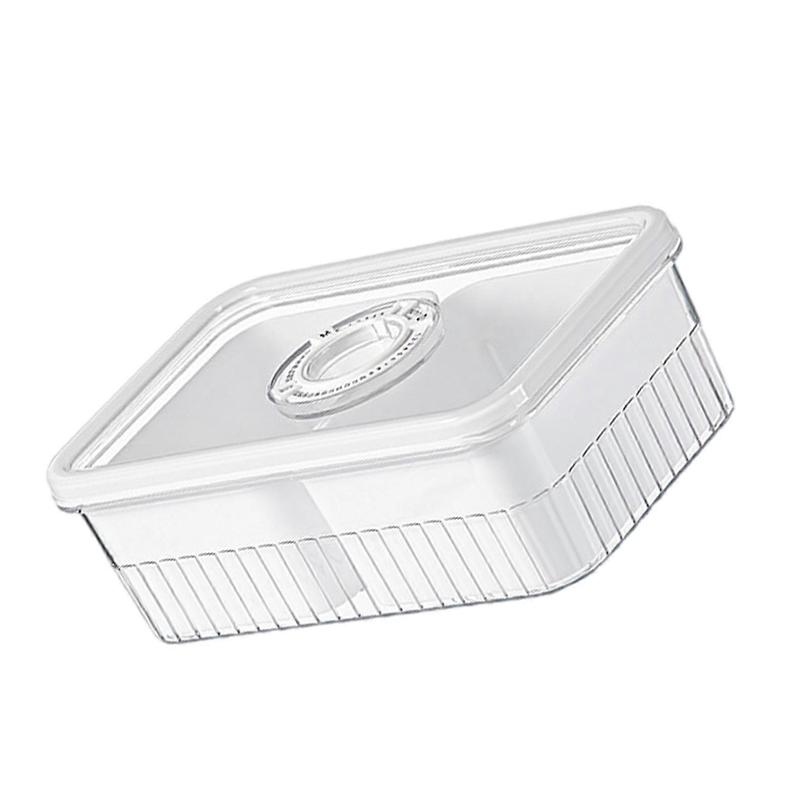 Compartmentalized Airtight Teas Container With Multiple Sections Plastic Divided Storage Box Kitchen Organization Tool Multicolor