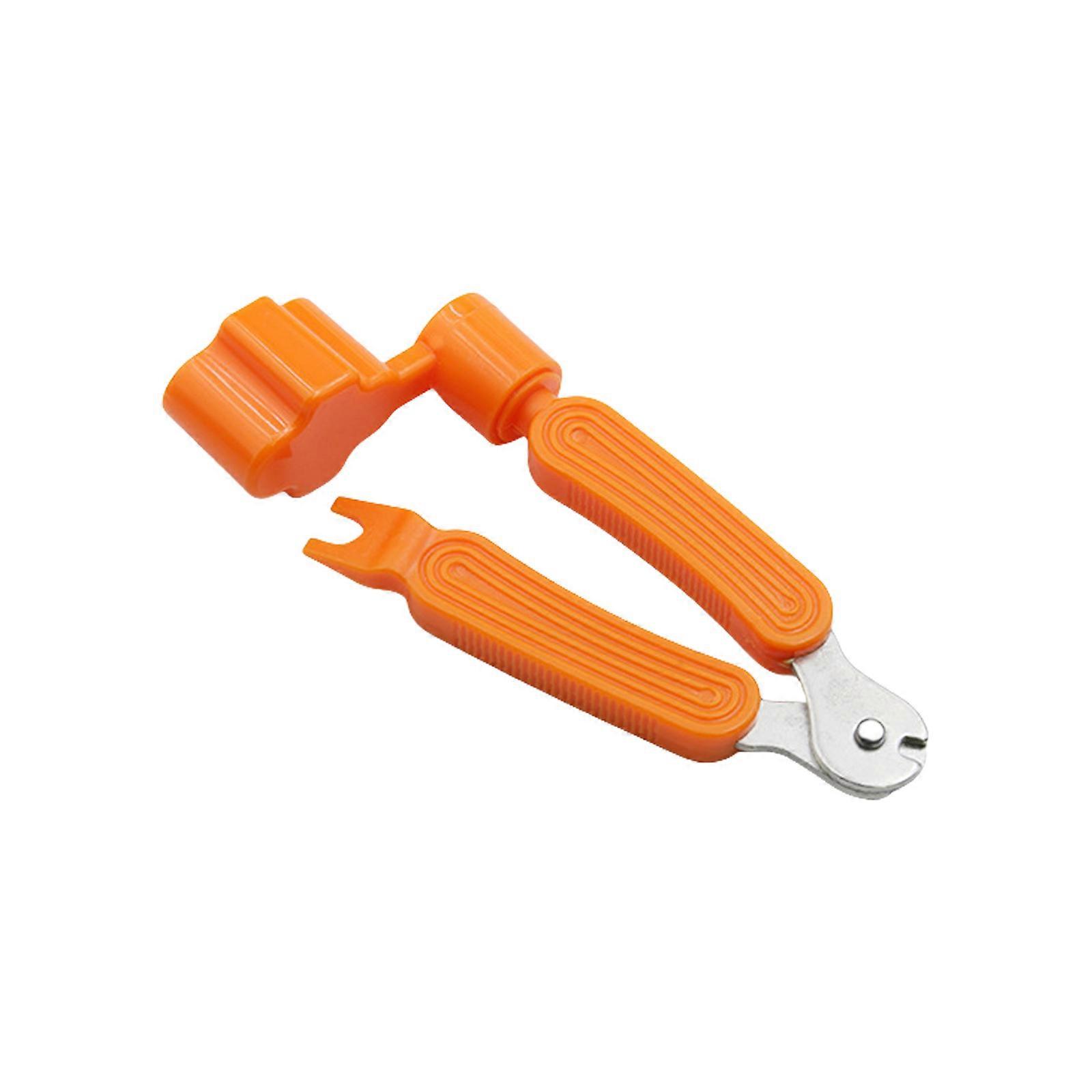 Practical Guitar Tool Instrument Repair Tool Guitar Accessory for String Cutting and Peg Pulling in Various Settings  Orange 1
