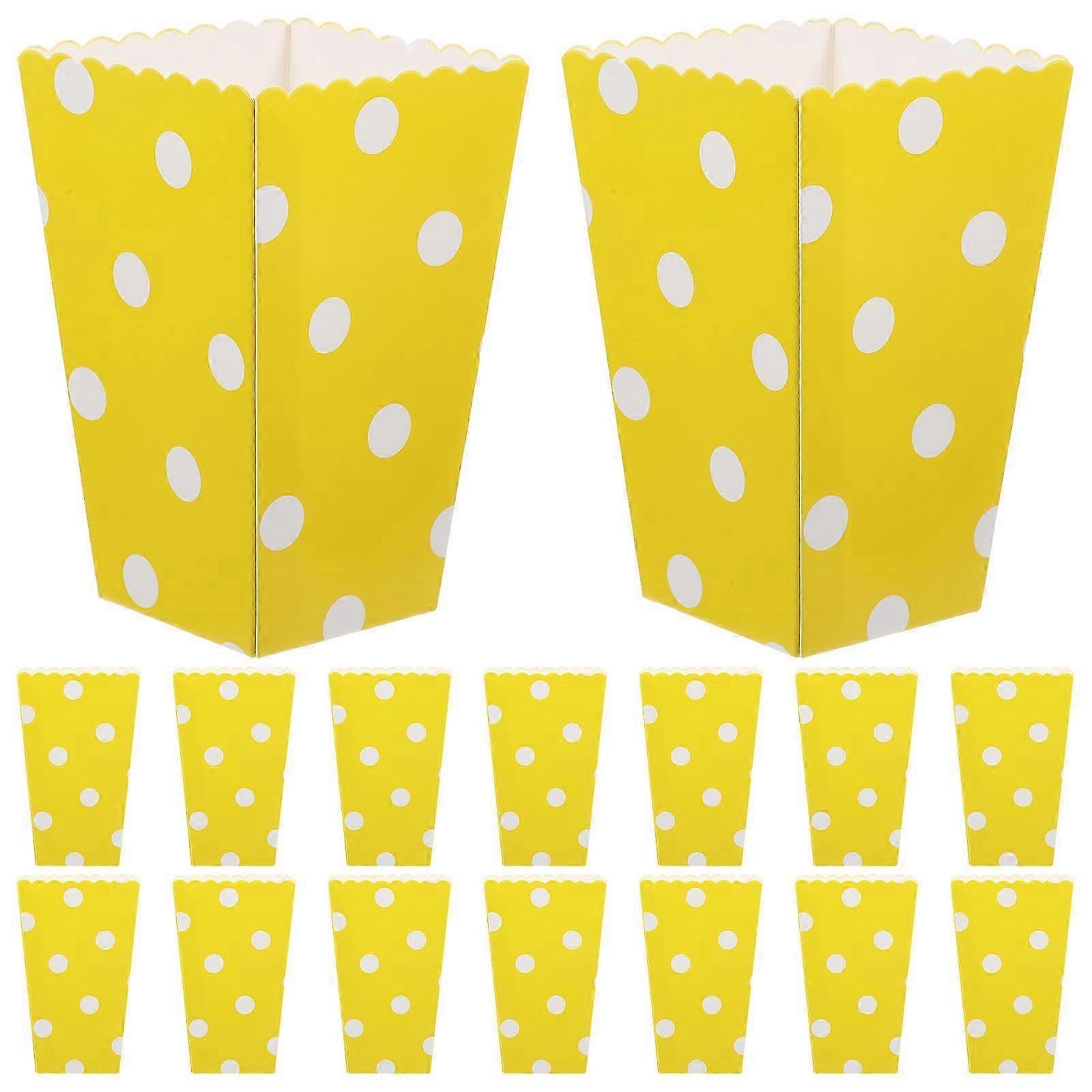 24pcs Popcorn Boxes Popcorn Paper Boxes Decorative French Fries Boxes Snack Boxes