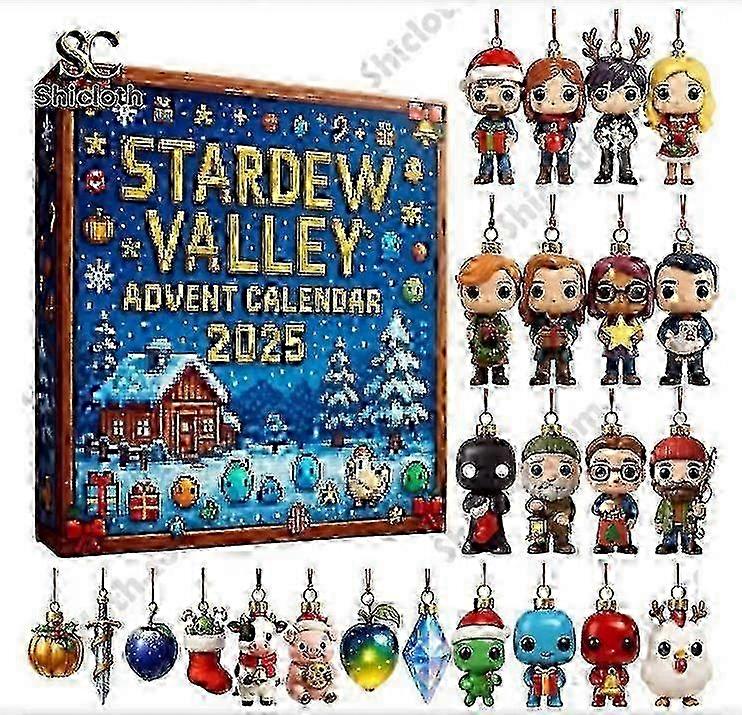 Stardew Valley Advent Countdown Tag Blind Box Weihnachtsbaumschmuck Acryl Anhänger