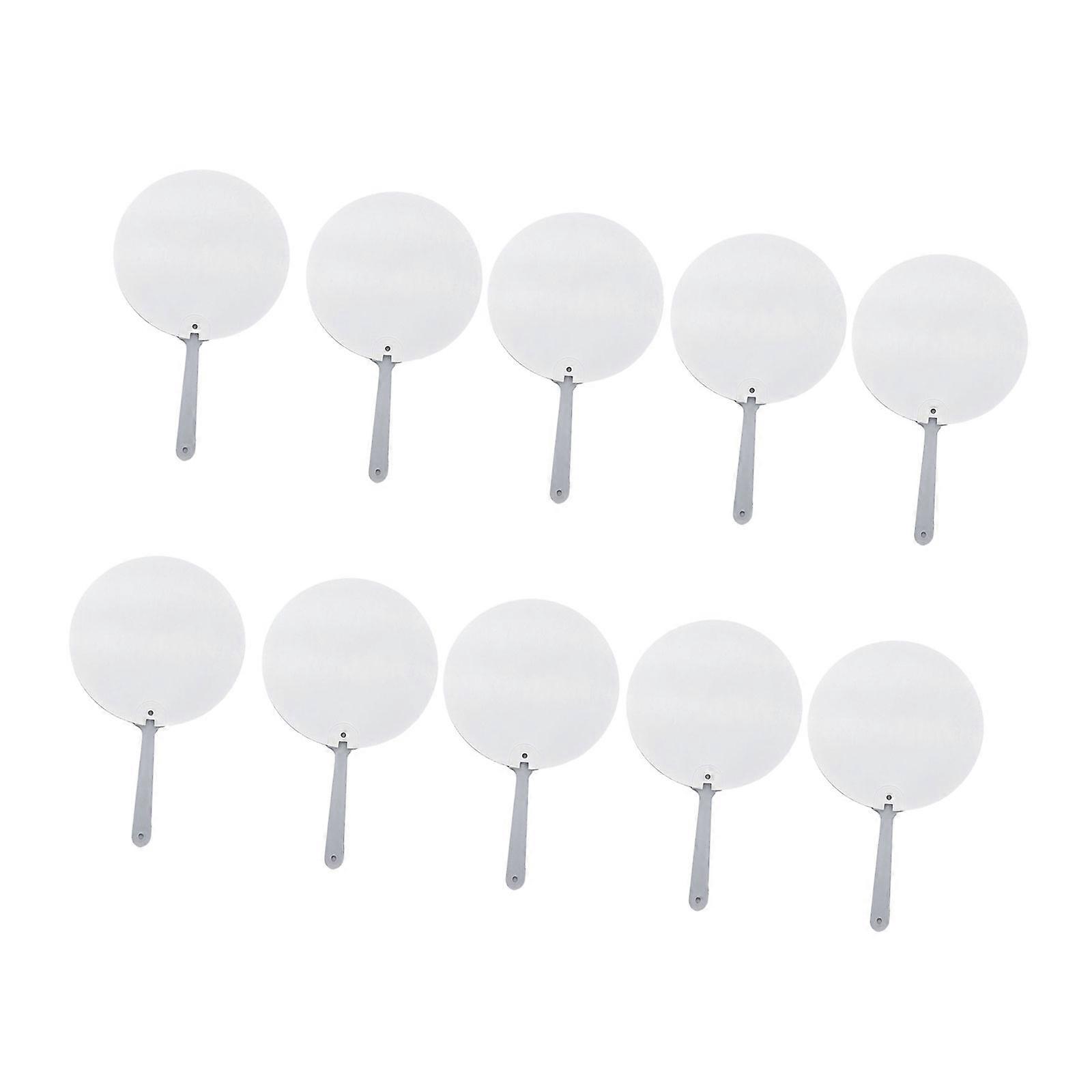 Pack Of 10 Handheld Church Fan Double Sided Sublimations Blank for DIY Customizations for Weddings and Parties Multicolor