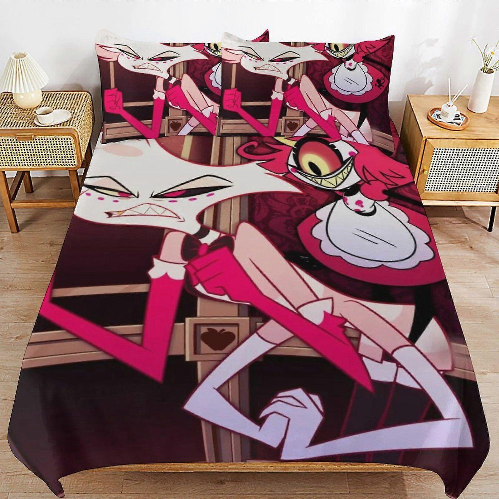 y606 Hazbin Hotel Breathable Soft Surface Comfortable Texture Hotel Style Duvet Cover Sets with Zipper Closure b606