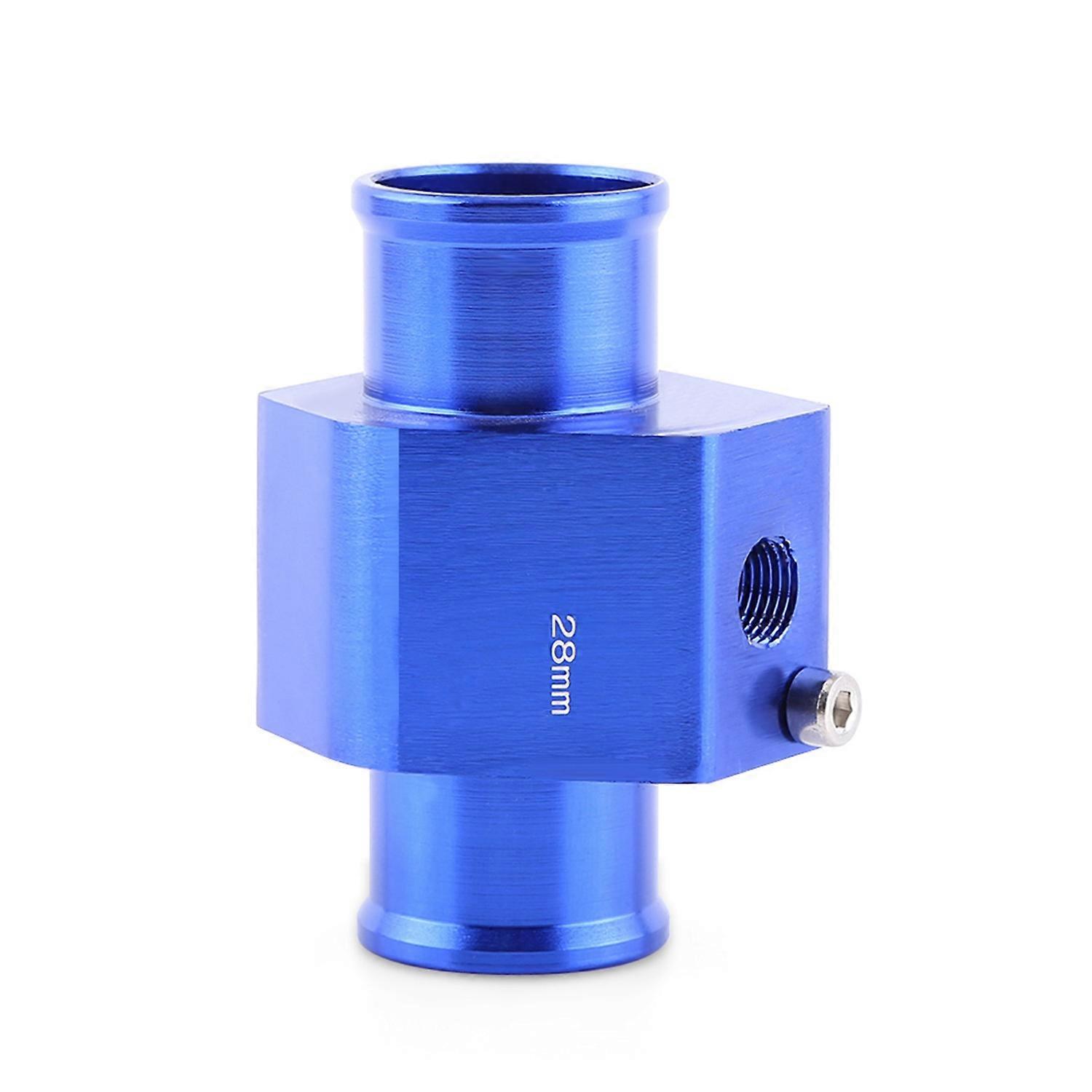 Universal Metal Car Water Temp Joint Pipe Hose Temperature Sensor Adapter Blue 28mm