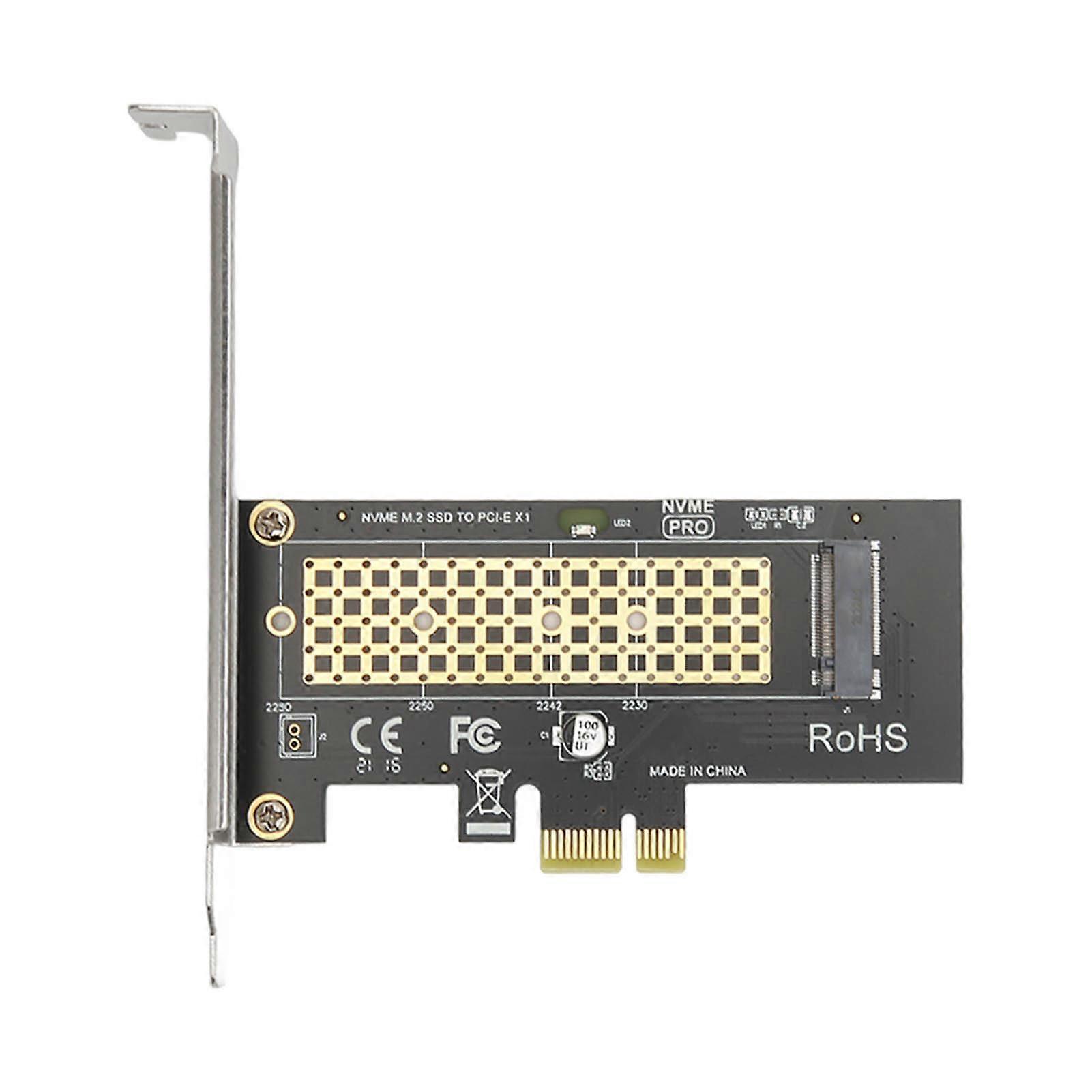 NVMe PCIe Adapter 5Gbps Bandwidth NVME Interface Plug and Play PCIe to M.2 SSD Adapter with Heat Sink for M Key SSD