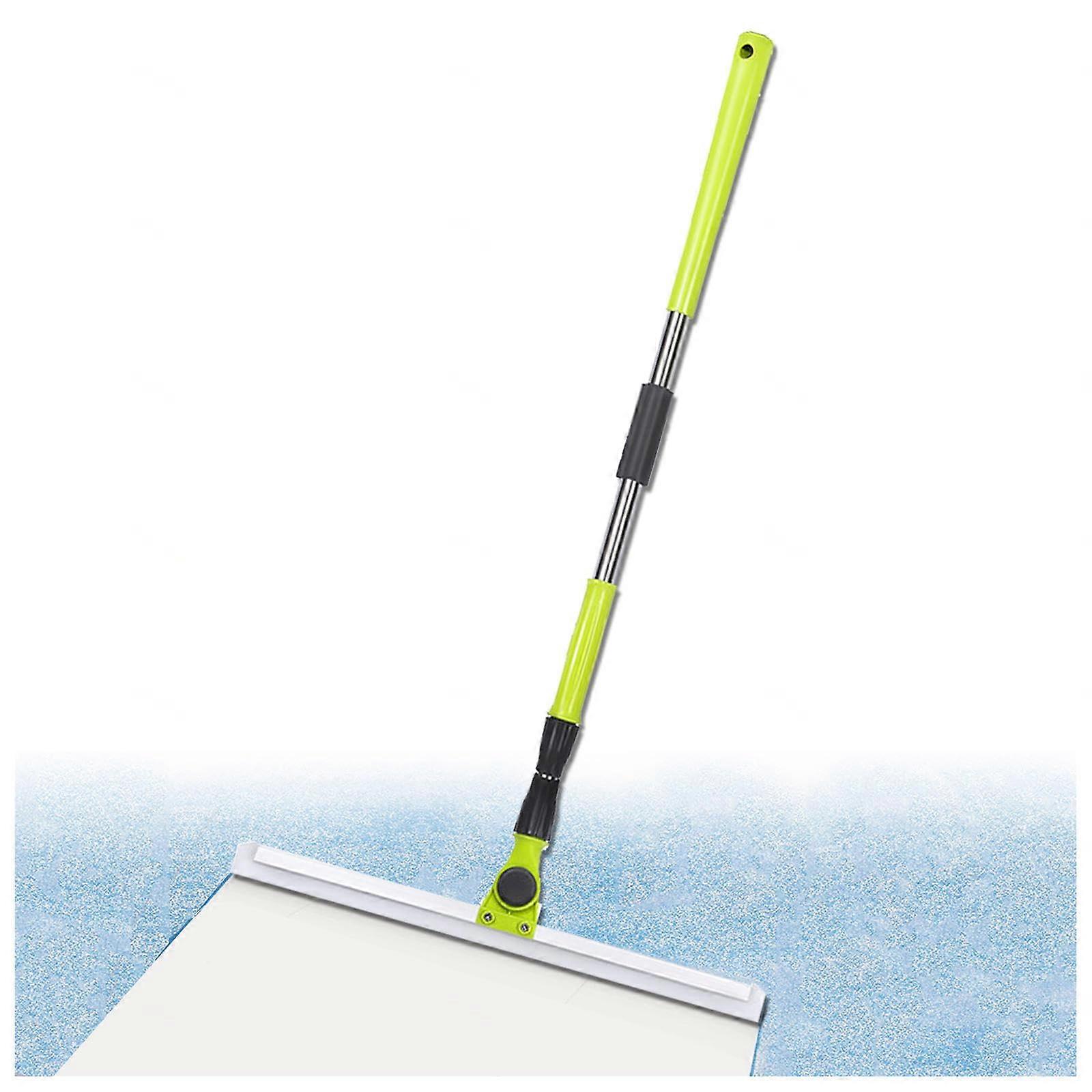 Silicone Broom with 51in Long Handle, Floor Squeegee Mop for Concrete, Bathroom Tile, 50×130cm