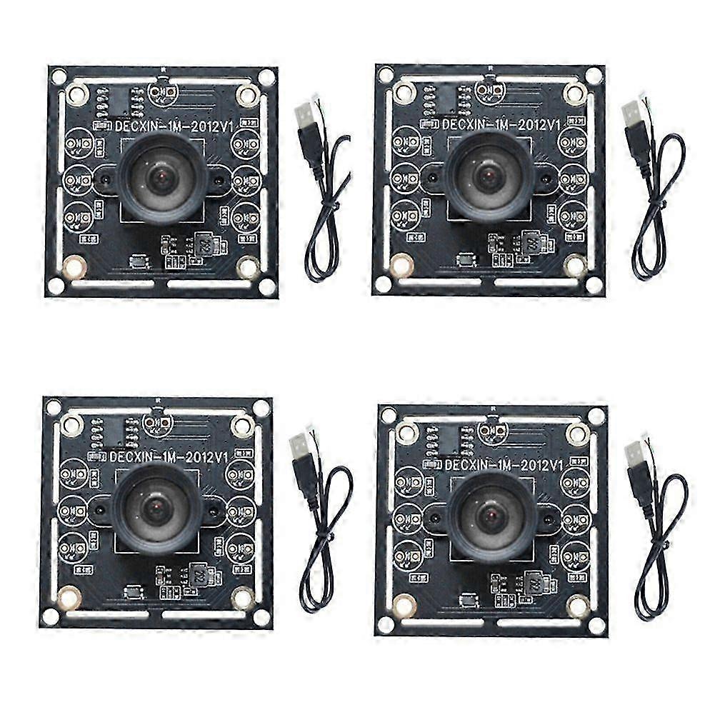 4PCS 100 Degree Camera Module 1MP OV9732 1280x720 30fps USB Camera Module Drive Free for WinXP/7/8/10 with 60cm Cable