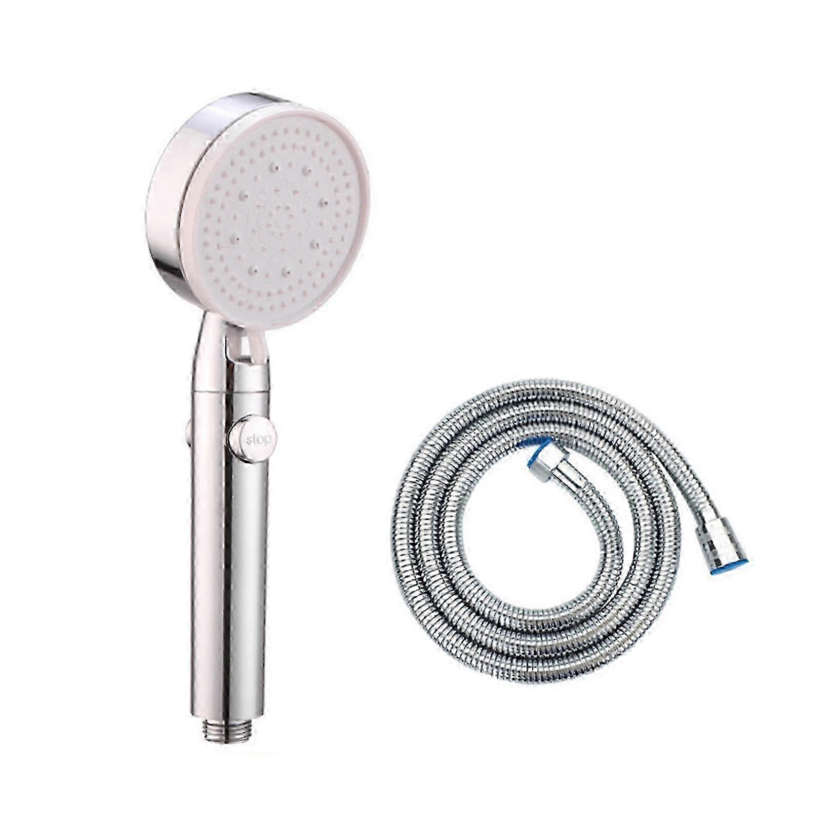 2025 2023 NEW UPGRADE High Pressure Handheld Shower Head - Anti-clog Nozzles, Built-in Power Wash to Clean Tub, Tile & Pets, Extra Long Stainless Stee