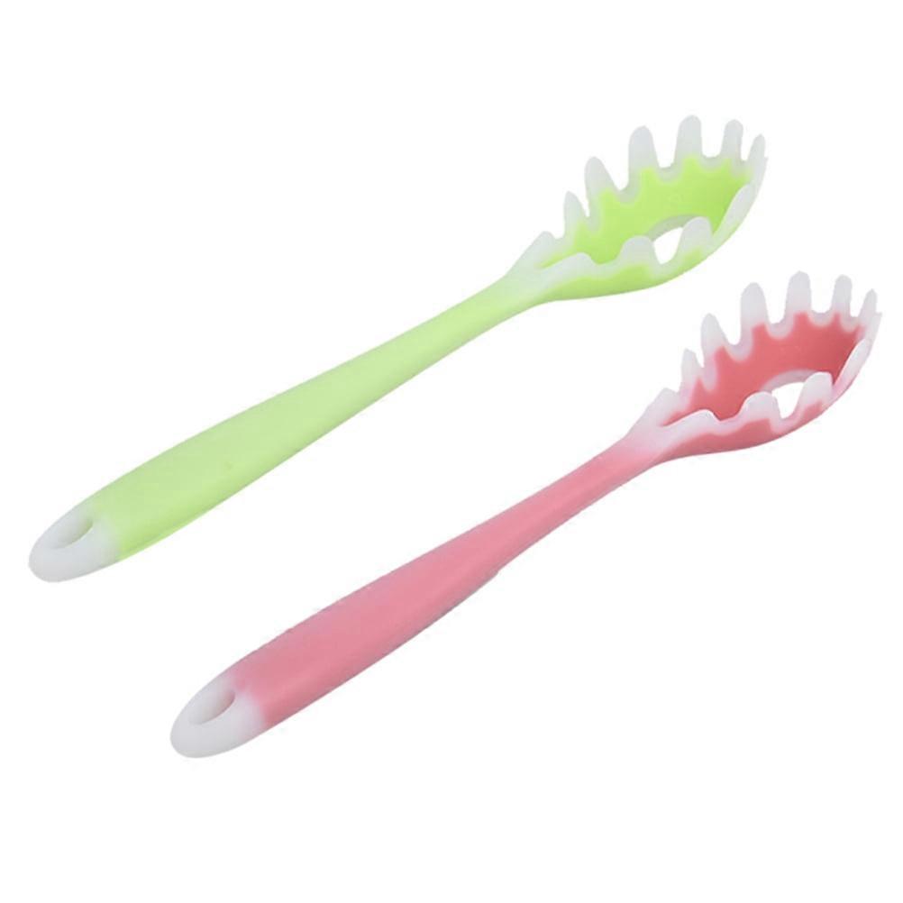 2Pcs Practical Spaghetti Spoon Server Colored Household Pasta Spoon Server Kitchen Spoon