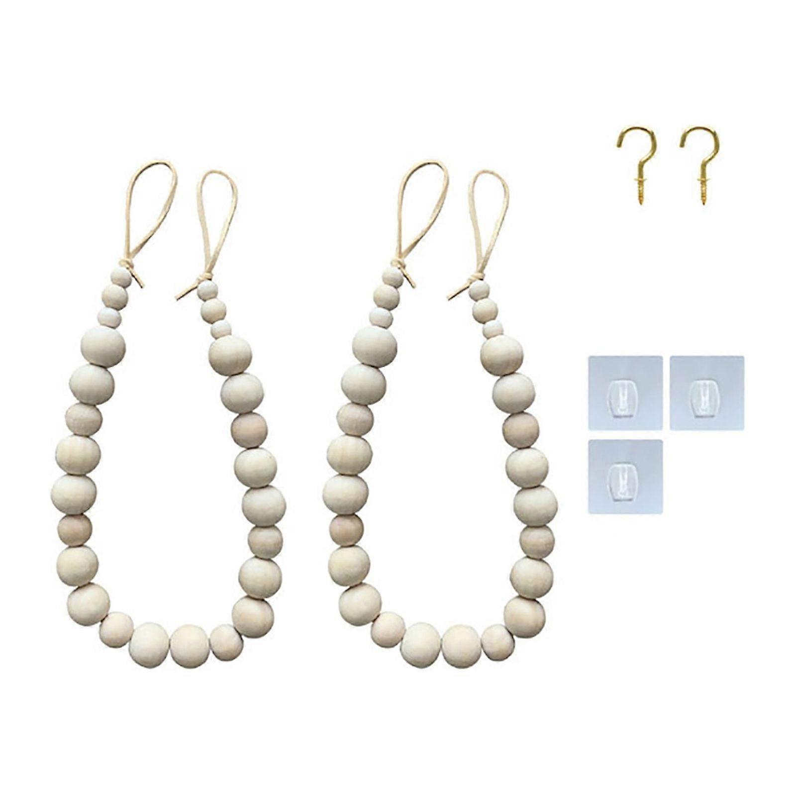 Begine Clearance Curtain Rope Tying,Curtains,2X Bead Strings, 2X Nails, 3X Traceless Hooks