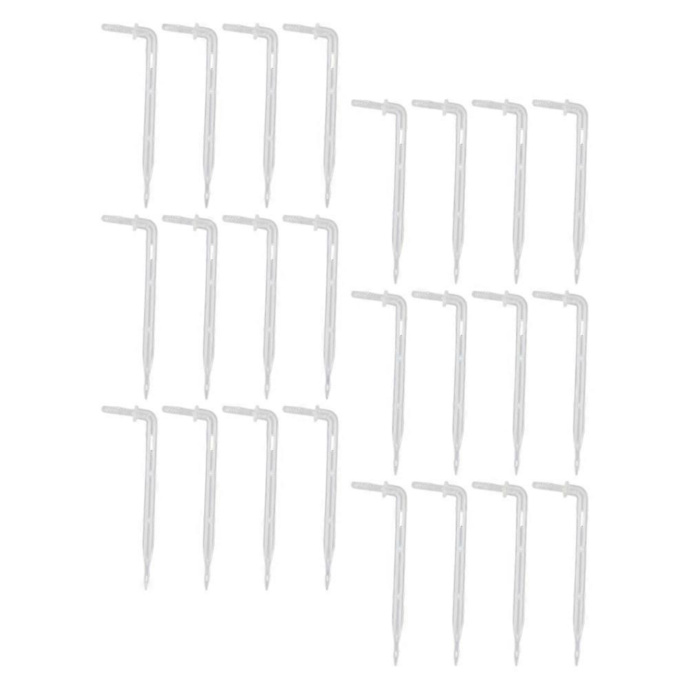 Clear Plastic Drip Emitter Stakes Drip Irrigation System for Gardening 50Pcs