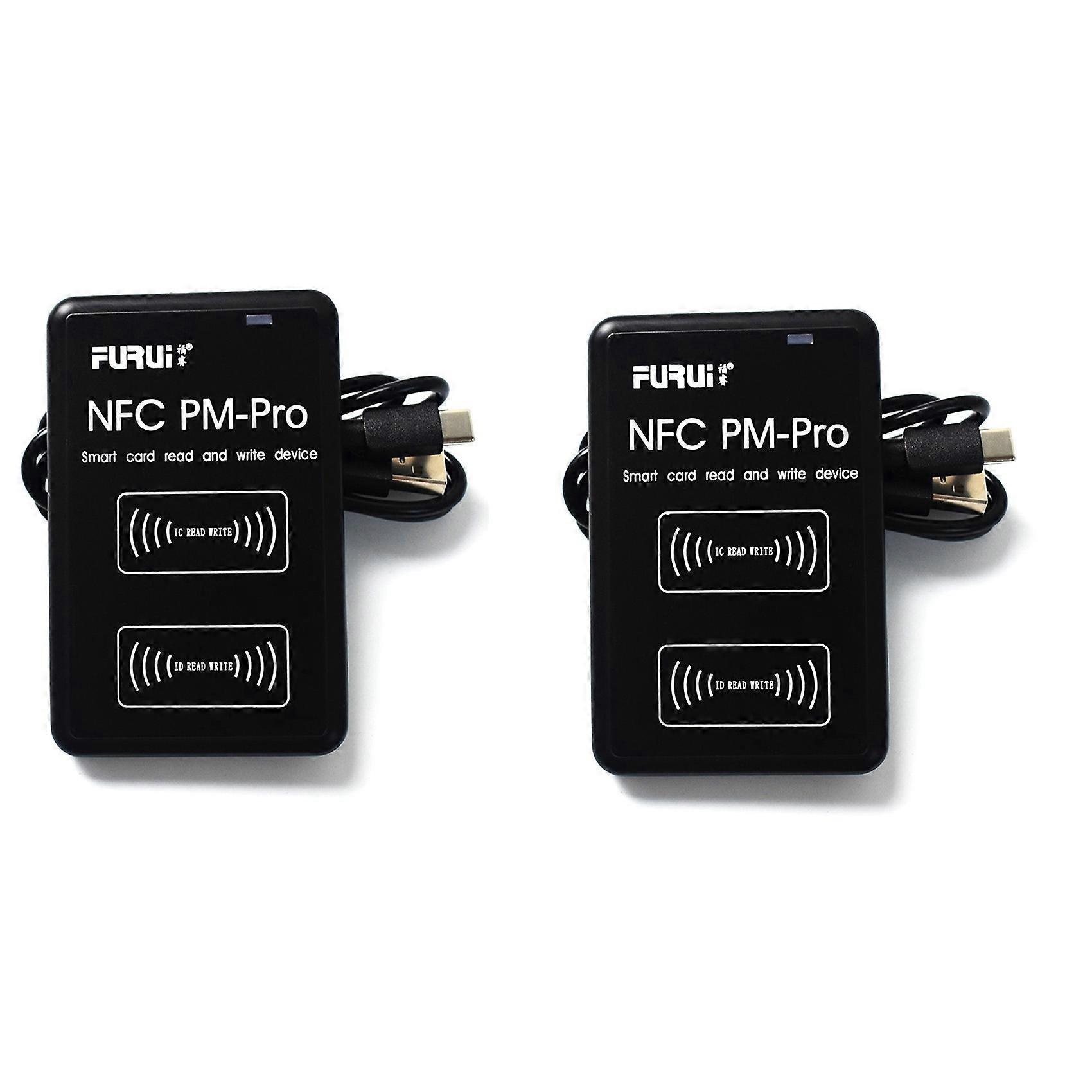 2X FURUI PM-Pro RFID IC/ID Copier Duplicator Fob NFC Reader Writer Encrypted Programmer USB UID Copy Card Tag