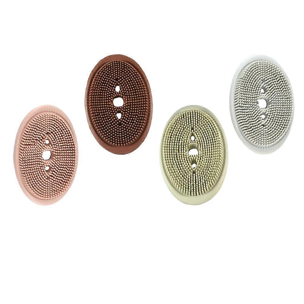 4Pcs Practical Soap Holder with Creative Useful Brush Design